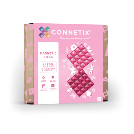 Pastel Baseplates, Pink, 2 stk - Connetix