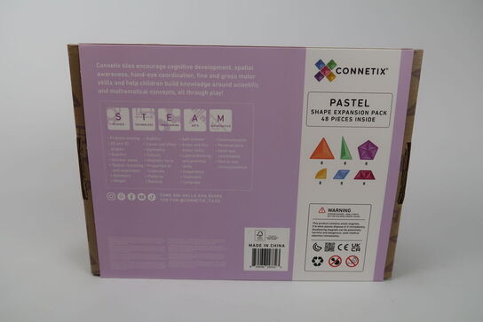 Pastel former magneter, 48 dele - Connetix