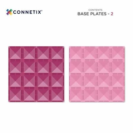 Pastel Baseplates, Pink, 2 stk - Connetix