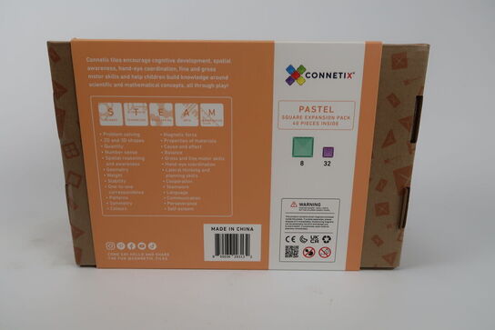 Pastel Magneter Udvidelsespakke, 40 dele - Connetix