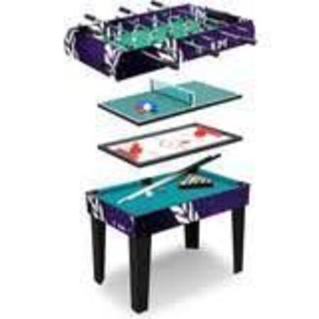 GUARDIAN QUATTRO 4-i-1 aktivitetsbord (bordfodbold, billiard, airhockey, bordtennis)