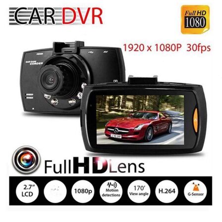 2 stk. G30 Dashcam 170° vidvinkel med G-Sensor