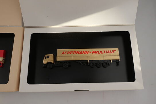 5 stk. modellastbiler ACKERMANN, ERFOLGSROUTE, EN m.fl.