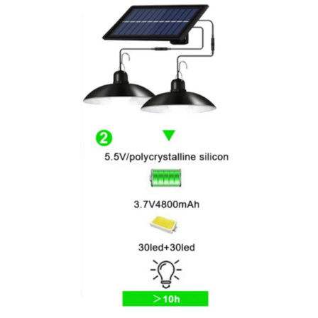 2 stk. Solar DuoLight