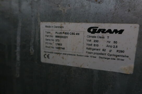 Fryseskab GRAM PLUS p 600 CSG 4N