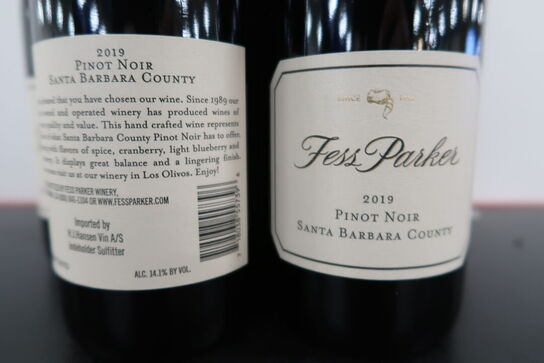 9 fl. FESS PARKER pinot noir 2019