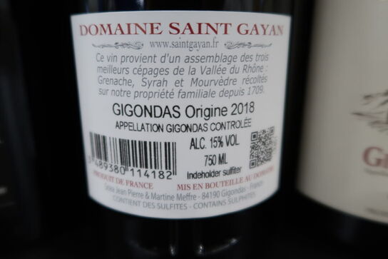 10 fl. Vin bl.a. DOMAINE SAINT GAYAN 2018