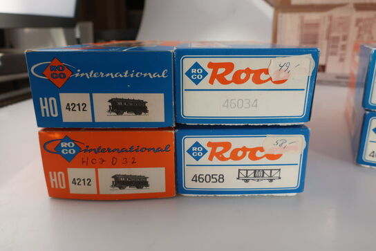 8 stk. Modeltogvogne ROCO 46034, 46455, 46257, 4212, 46034, 46058