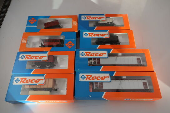 8 stk. Modeltogvogne ROCO 46034, 46455, 46257, 4212, 46034, 46058