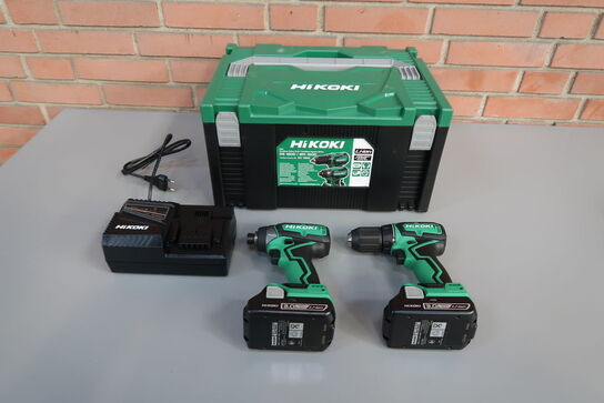 Hikoki DS18DD bore/skruemaskine + WH18DD  slagskruetrækker 18V 2 x 3,0 Ah batterier og lader