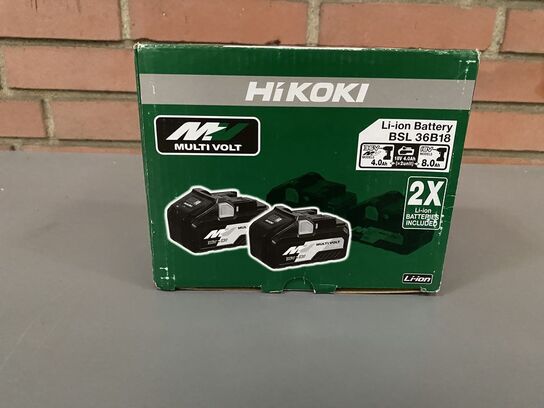 Batteripakke, HiKOKI 2x BSL36B18, 36V, 4,0/8,0Ah.