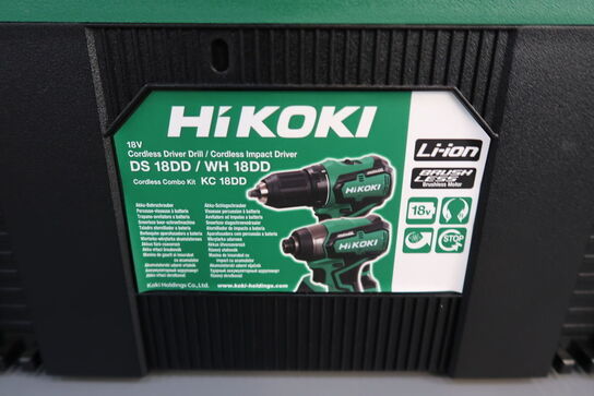 Hikoki DS18DD bore/skruemaskine + WH18DD  slagskruetrækker 18V 2 x 3,0 Ah batterier og lader