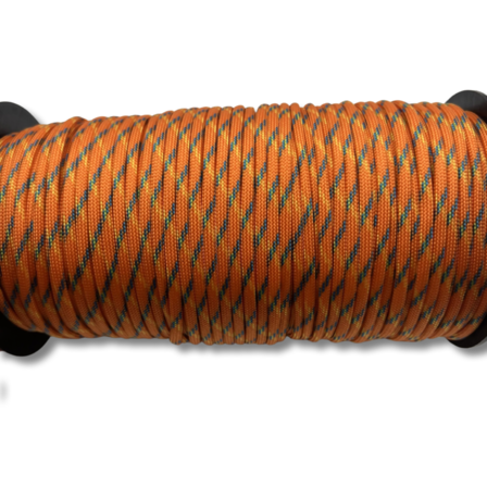 3 stk. Faldskærmsline Paracord 550 100M Orange Camno