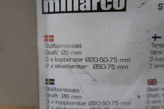 10 pk. Millarco Stålbørstesæt - 5 dele