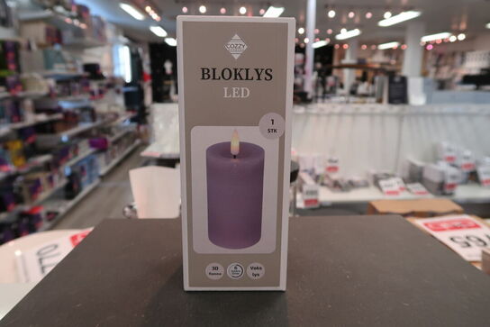 5 pk. bloklys ø6 x h 12,5 cm rosa