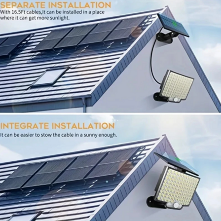 Solpanel LED-lampe til indkørsler og haver