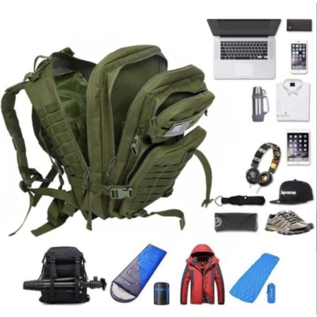 Taktisk rygsæk 45L Vandtæt Military Green