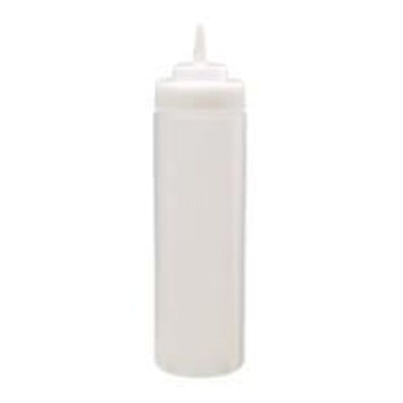 24 stk. Squeeze plast flaske 70 cl med låg