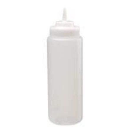 24 stk. Squeeze plast flaske 95 cl med låg