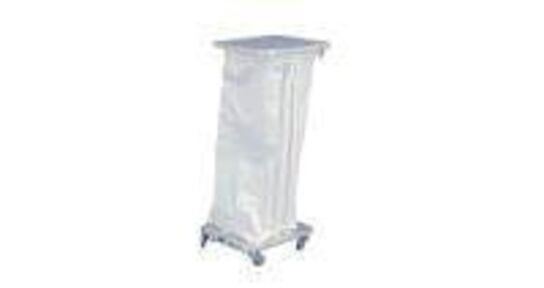 1 stk. Affaldsvogn 60/100 ltr hvidlakeret m/pedal & vippelåg