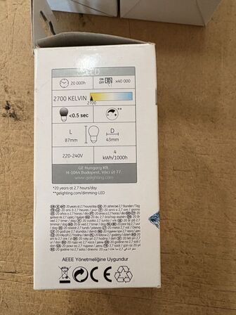 9 stk GE LED E14