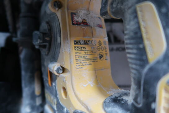 2 stk. akku håndværktøj DEWALT DCH273 med 3 stk. batterier og lader