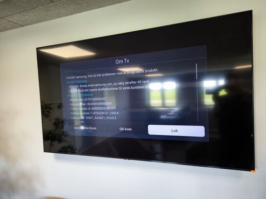 Fjernsyn SAMSUNG UE75TU6905KXXC med fjernbetjening