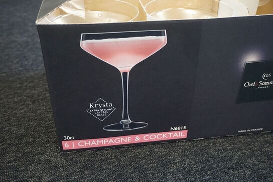 5 stk. champagne/cocktail glas