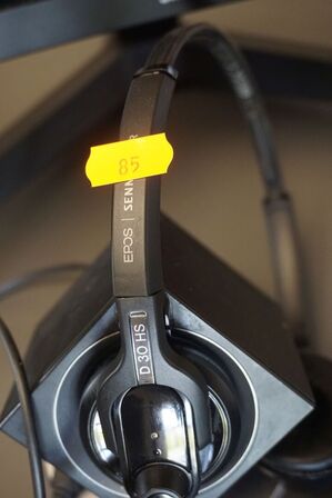 2 stk. skærme + tastatur, headset og mus