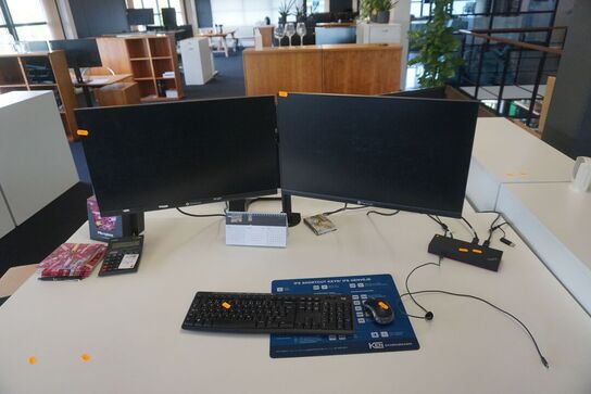 2 stk. skærme + tastatur og mus