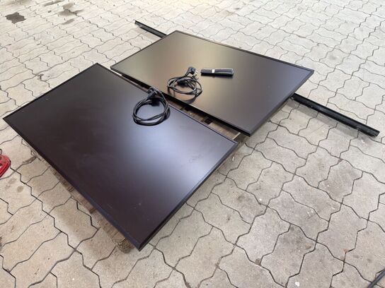 2 stk LG 43” fladskærme inkl. vægbeslag