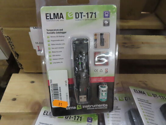 4 stk. Temperatur Datalogger ELMA DT-171
