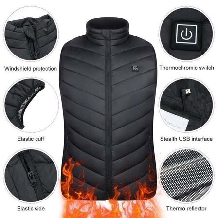 Varmevest 9 Zoners - Large