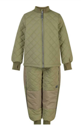 2 sæt Mikk-Line Duvet Termotøj - Olive Gray Str. 110