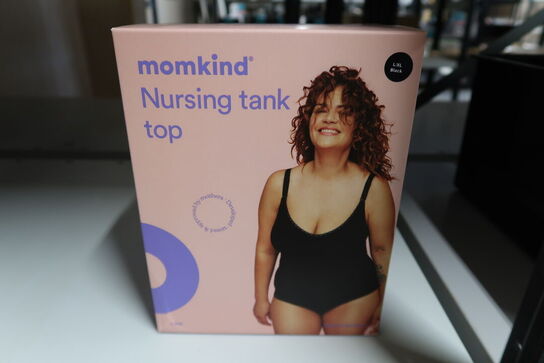 3 pk. Momkind Ammetop Black -  Str L/Xl 