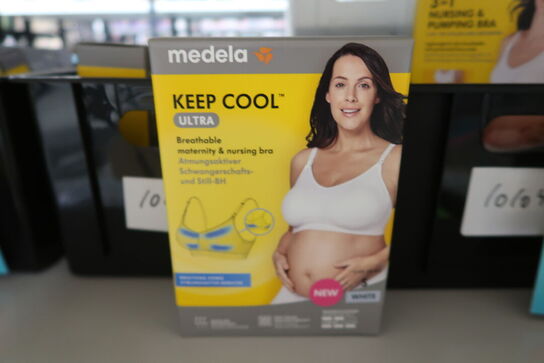 4 stk. Medela Keep cool ultra-BH hvid  - Str. S
