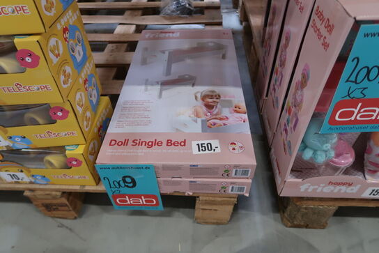 2 pk. Happy Friend Doll Single Bed 
