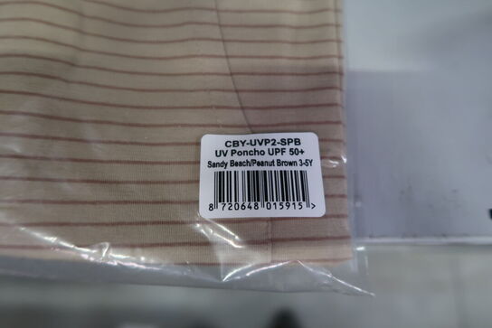 2 stk. Cloby UV Poncho – Sandy Beach/Peanut Spice – 3-5 år