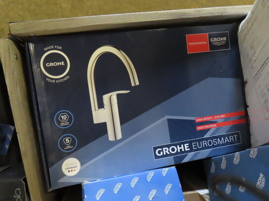 Palle med div. Armaturer og dele - GROHE, ORAS, GUSTAVBERG