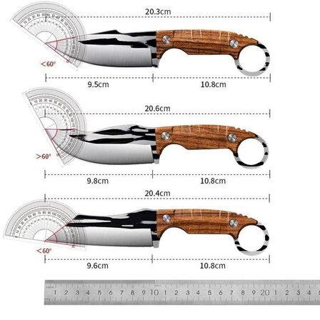 2 sæt Ergonomisk knivsæt - 3 dele
