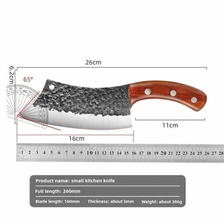 2 stk. Professionel kokkekniv i rustfrit stål