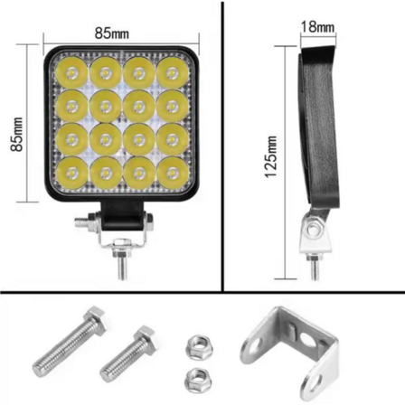 8 stk. LED-arbejdslampe 1200 lumen IP67