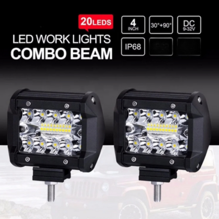 6 stk. LED-arbejdslampe 60W