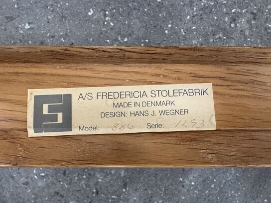 5 stk. Hans J. Wegner Model 886, Serie 1293 stole med armlæn MOMSFRI
