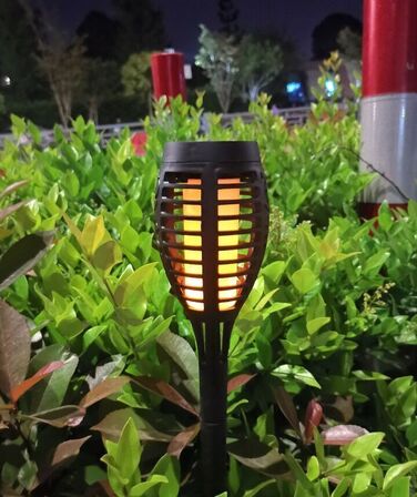 10 stk. LED havelygte med flammende lys