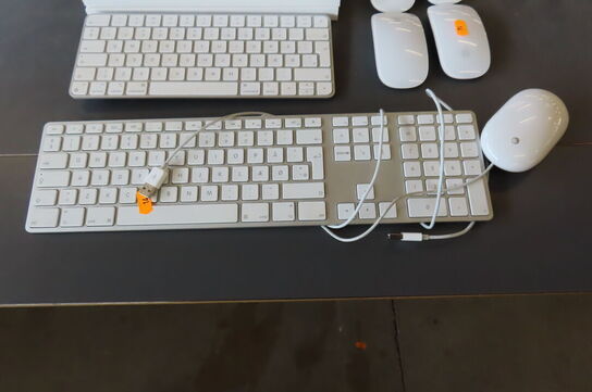 6 stk. Tastaturer samt 5 stk. mus APPLE