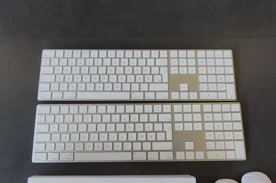 6 stk. Tastaturer samt 5 stk. mus APPLE