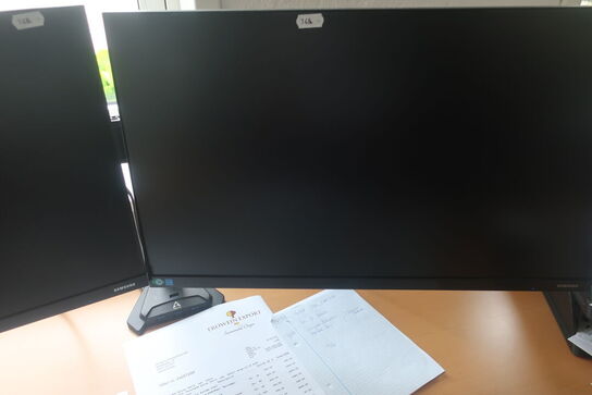 2 stk. skærme SAMSUNG F27T450FQR m.m.
