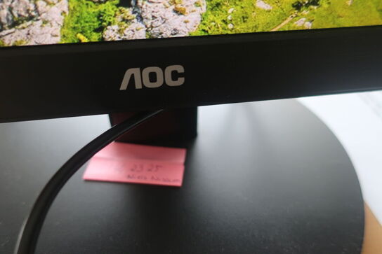 2 stk. skærme AOC / headset PLANTRONICS m.m.
