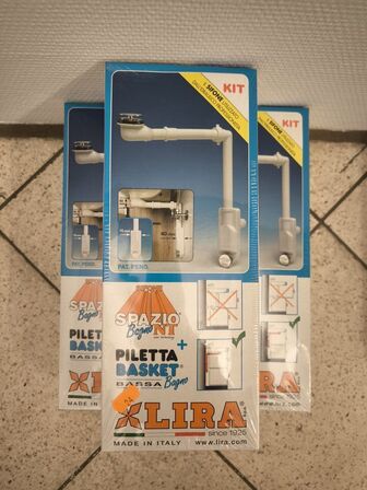 3 stk. pladsbesparende vandlåse